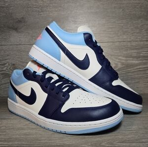 AIR JORDAN 1 LOW SAIL BLUE VOID BLUE CHILL HOT LAVA 553558-149 Mens Size 12 NEW